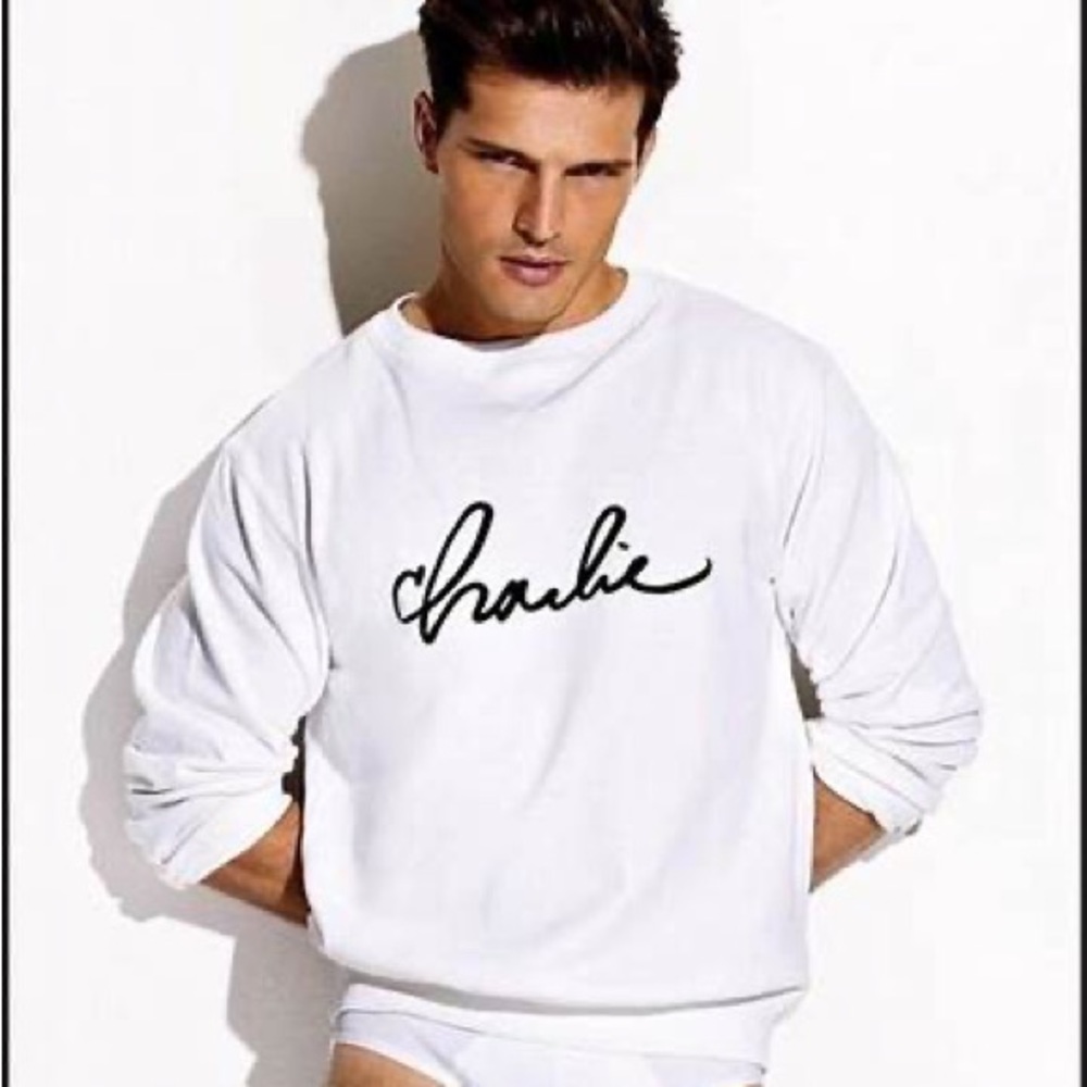 Charlie by Matthew Zink white sweatshirt